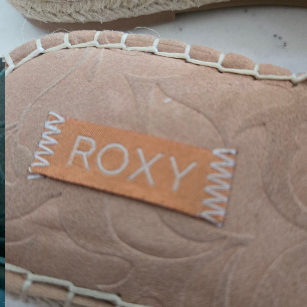 Roxy Women's Cognac Crossover Leather Slide Sandals - Picture 3 of 12